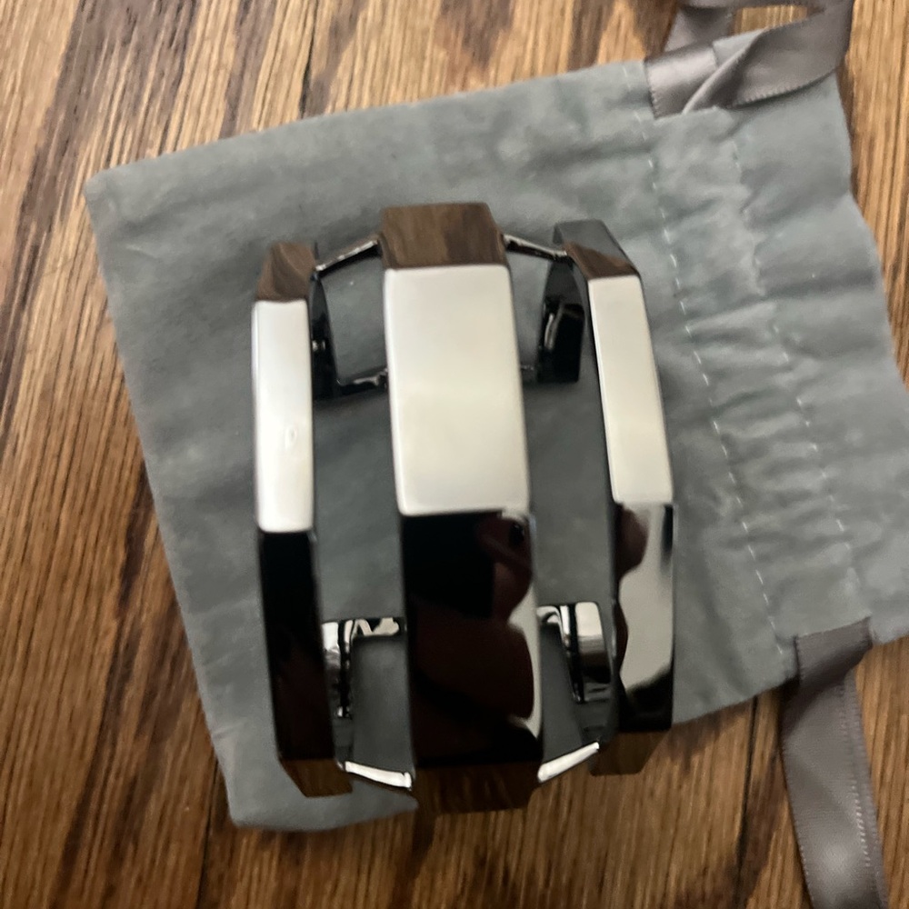 Black and Silver Geometric Bracelet